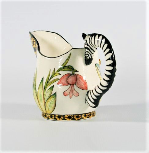 Zebra handle medium jug with circle pattern