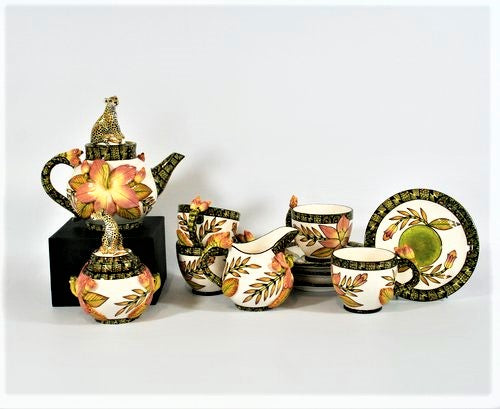 Leopard & Flowers Tea Set