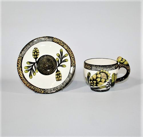Protea cup and saucer